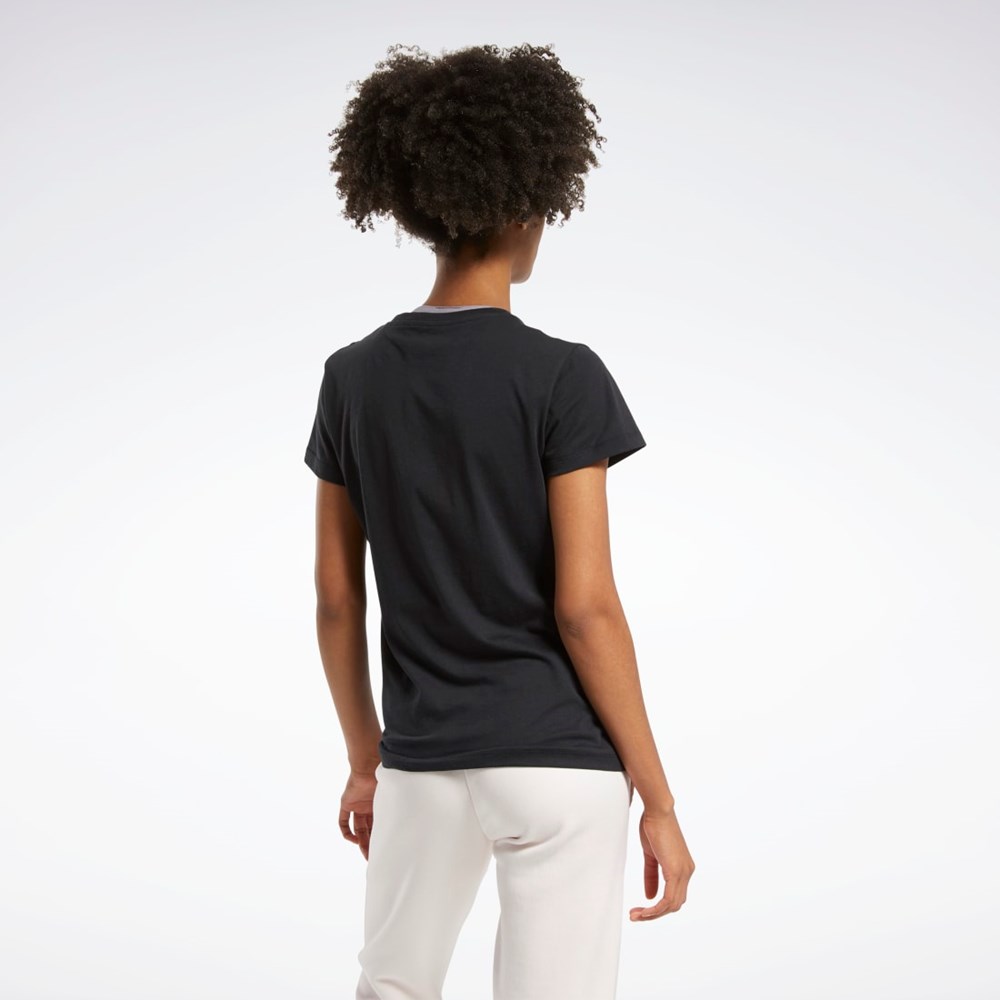 Reebok Koulutus Essentials Vector Graafinen Tee Mustat | HKRWDO-348