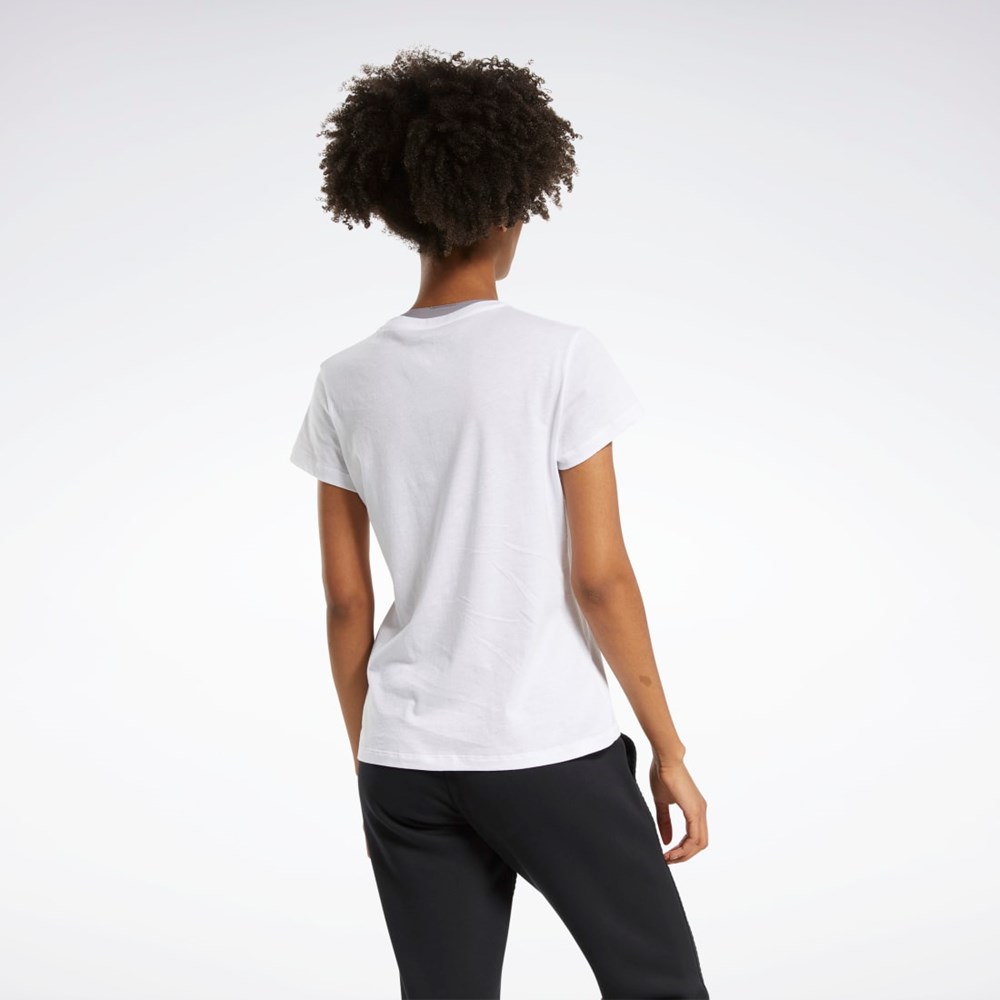 Reebok Koulutus Essentials Vector Graafinen Tee Valkoinen | MLHGVQ-519