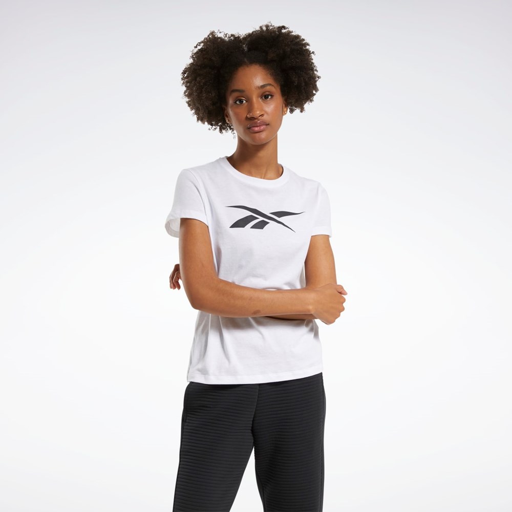 Reebok Koulutus Essentials Vector Graafinen Tee Valkoinen | MLHGVQ-519