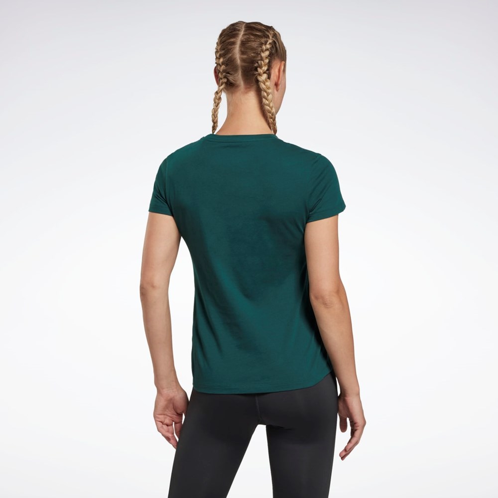 Reebok Koulutus Essentials Vector Graafinen Tee Vihreä | VRXBGY-190