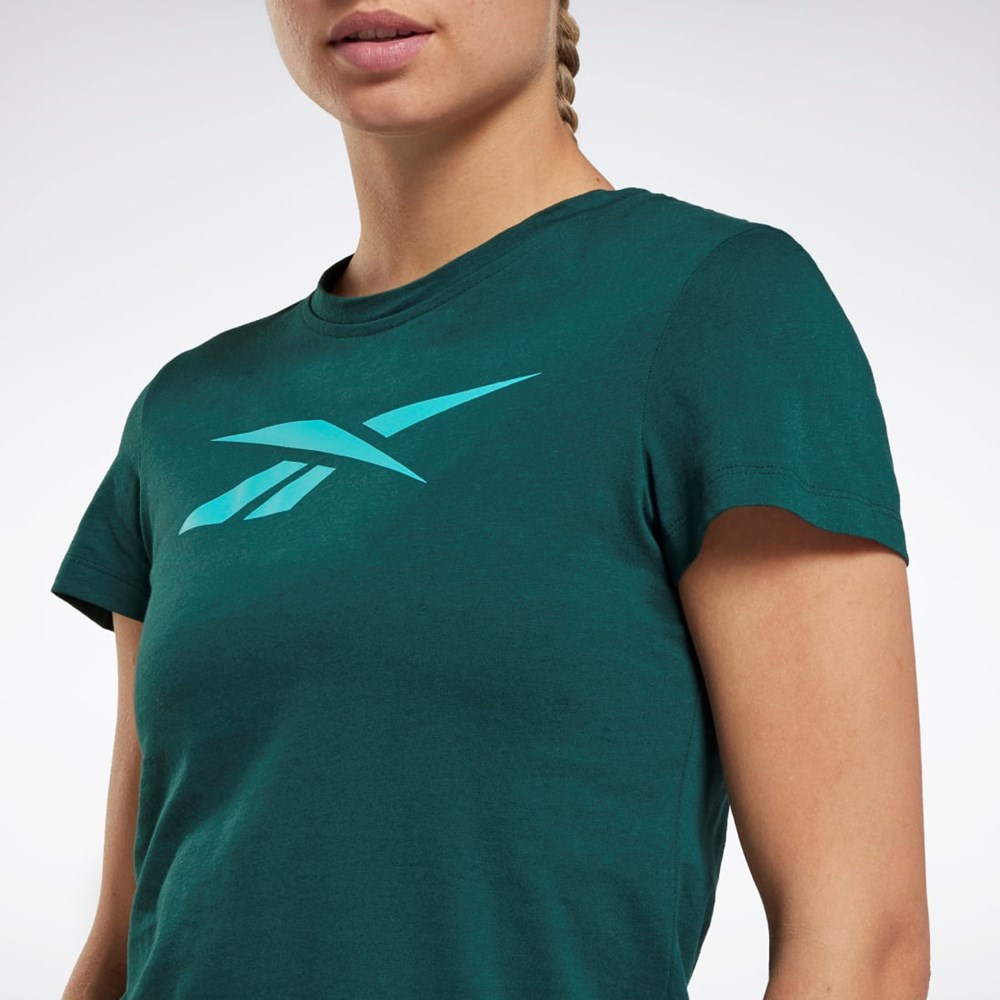 Reebok Koulutus Essentials Vector Graafinen Tee Vihreä | VRXBGY-190