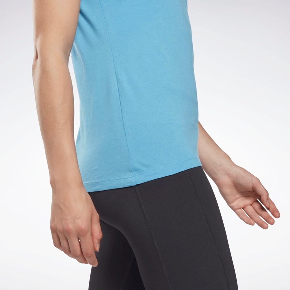 Reebok Koulutus Essentials Vector Graafinen Tee Sininen | YWCBRH-906