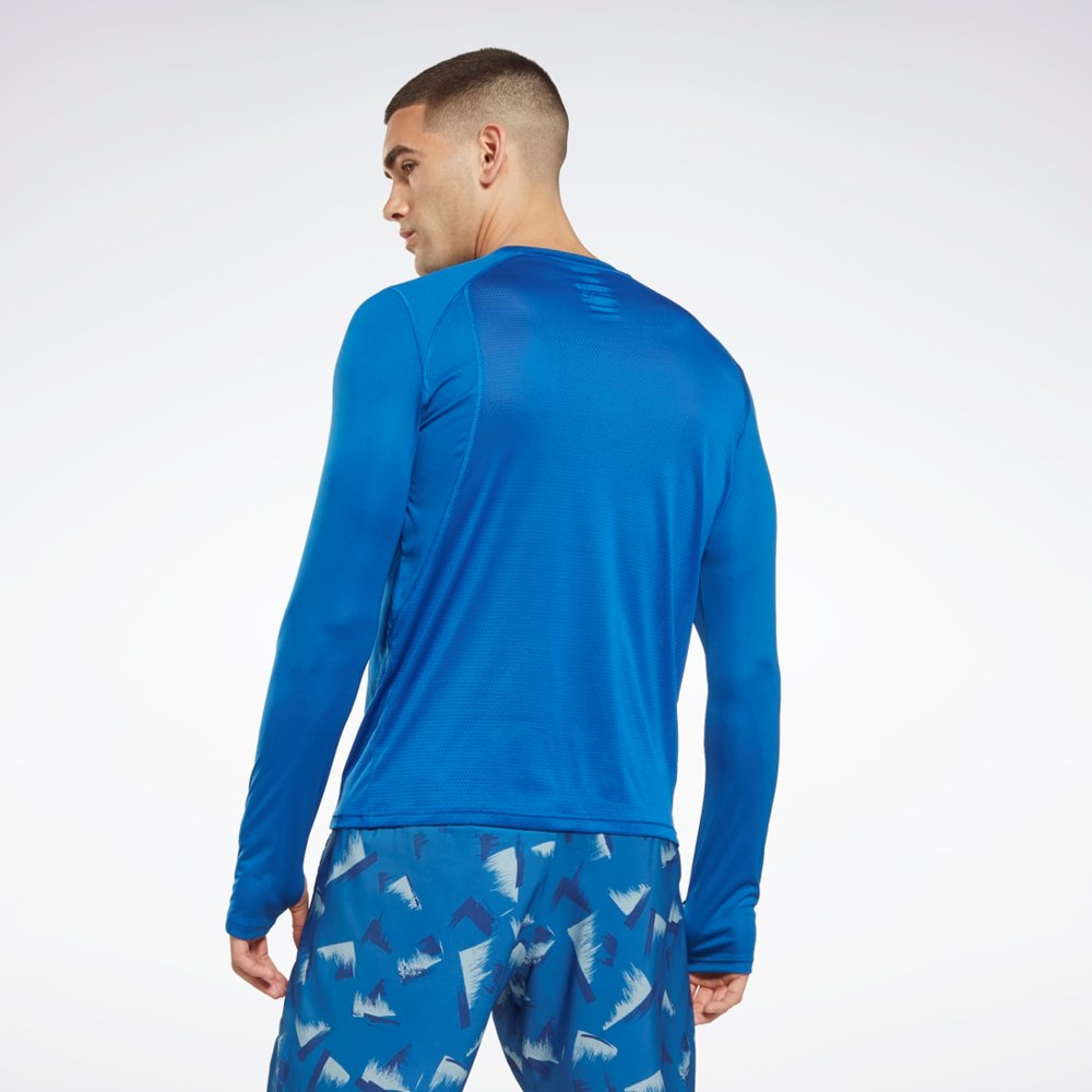 Reebok Koulutus Long Sleeve T-Shirt Sininen | NORGYS-974