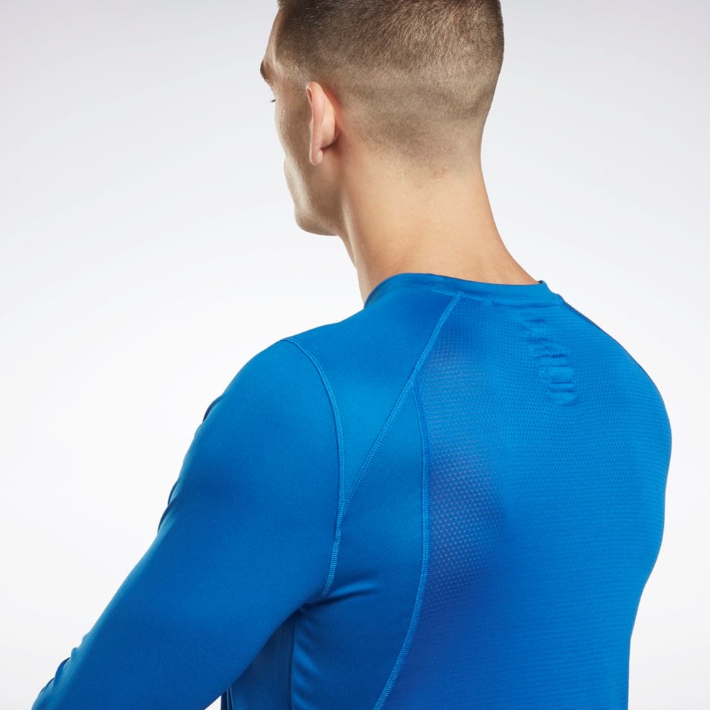 Reebok Koulutus Long Sleeve T-Shirt Sininen | NORGYS-974