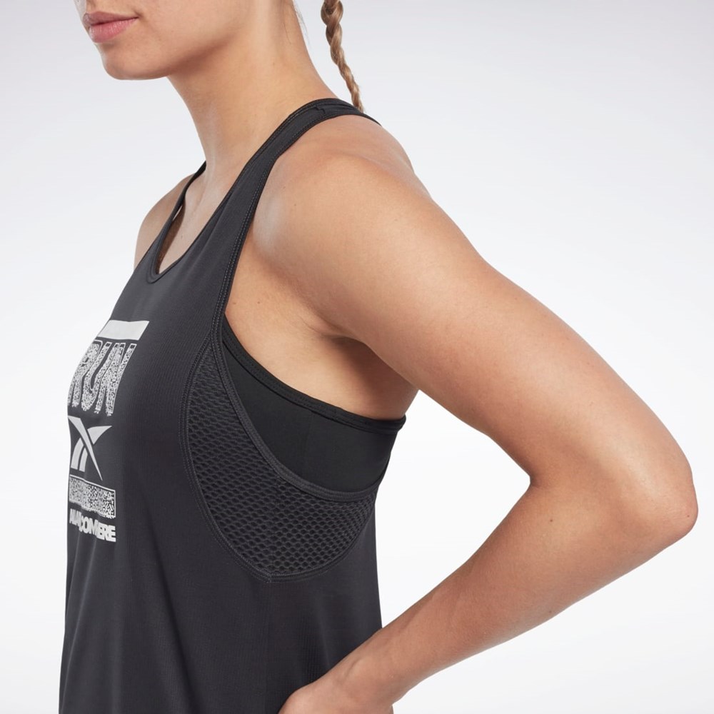 Reebok Koulutus Speedwick Graafinen Tank Top Mustat | UGDCKR-350