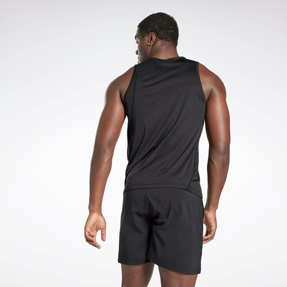 Reebok Koulutus Speedwick Singlet Mustat | HEAXBD-768