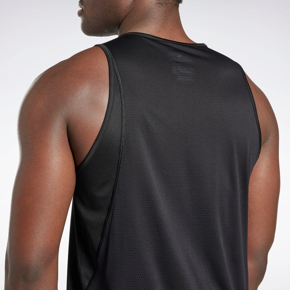 Reebok Koulutus Speedwick Singlet Mustat | HEAXBD-768