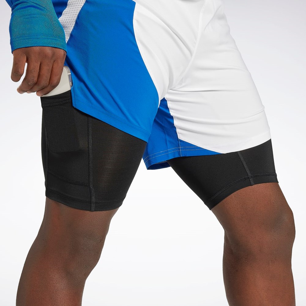 Reebok Koulutus Two-in-One Shorts Sininen | AYJIMS-102