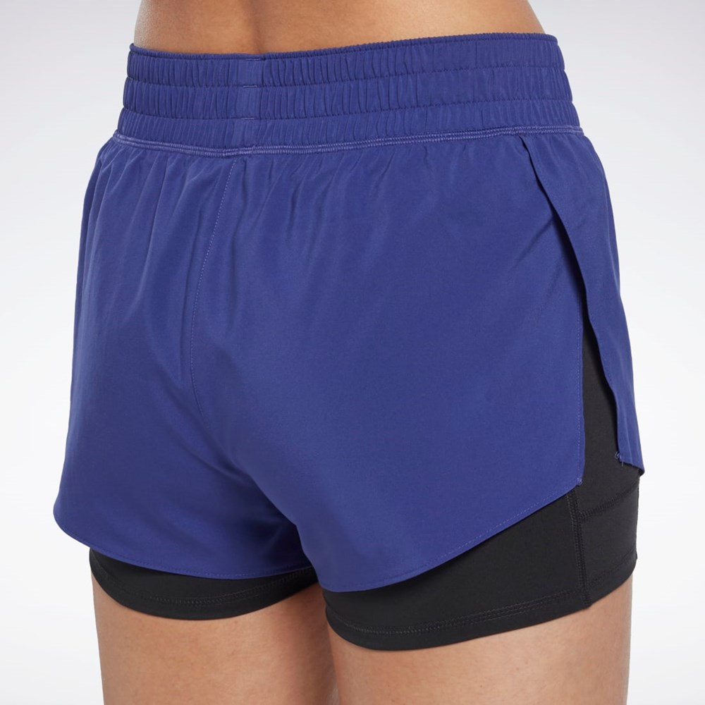 Reebok Koulutus Two-in-One Shorts Violetit | MFSYGZ-517