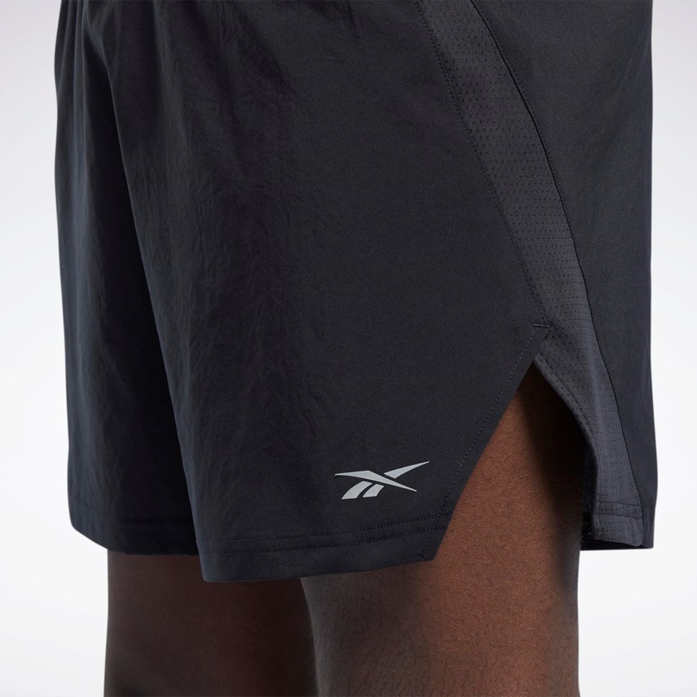 Reebok Koulutus Woven Shorts Mustat | IROZUF-923