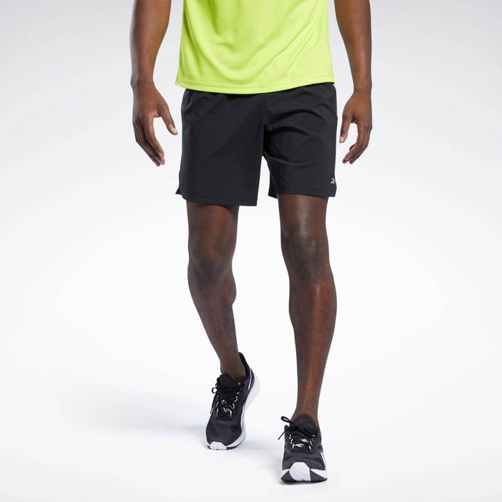 Reebok Koulutus Woven Shorts Mustat | IROZUF-923