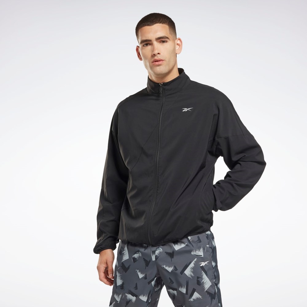 Reebok Koulutus Woven Tuuli Jacket Mustat | RYCQBF-470
