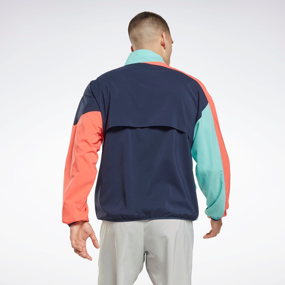 Reebok Koulutus Woven Tuuli Jacket Semi Classic Teal | RYNDJM-089