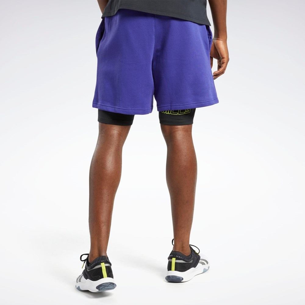 Reebok Les Mills® 2-in-1 Shorts Violetit | HCLPYK-587