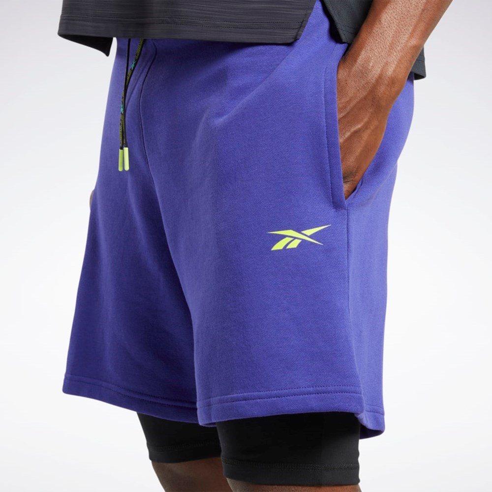 Reebok Les Mills® 2-in-1 Shorts Violetit | HCLPYK-587