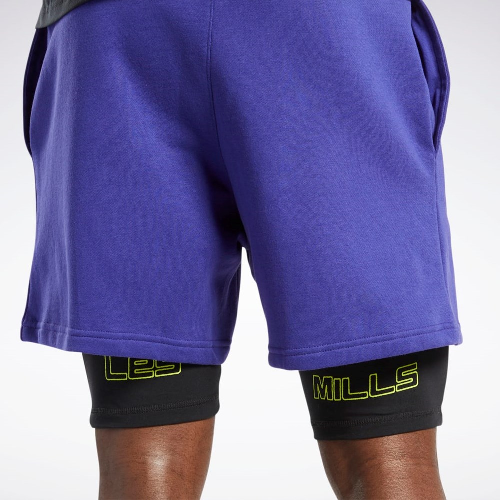Reebok Les Mills® 2-in-1 Shorts Violetit | HCLPYK-587