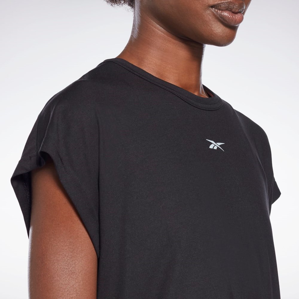 Reebok Les Mills® ACTIVCHILL+DREAMBLEND T-Shirt Mustat | TYMJSU-405