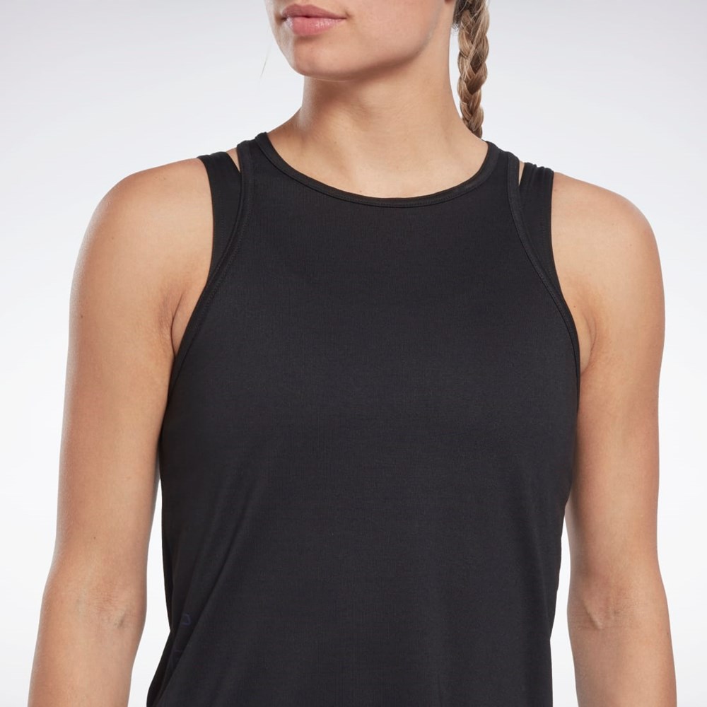 Reebok Les Mills® ACTIVCHILL+DREAMBLEND Tank Top Mustat | YKEGIA-517