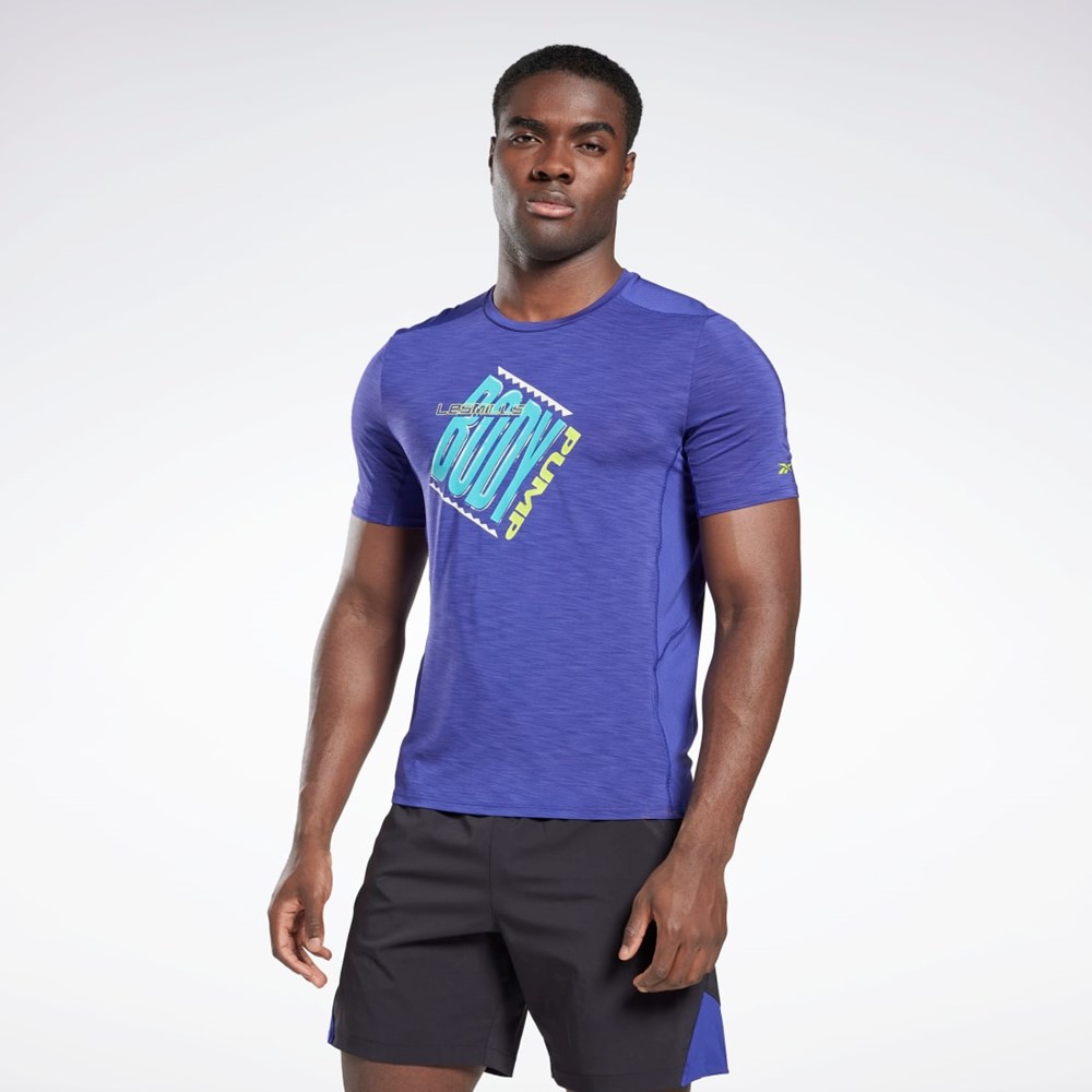 Reebok Les Mills® BodyPump® ACTIVCHILL Athlete T-Shirt Violetit | HYDXKZ-189