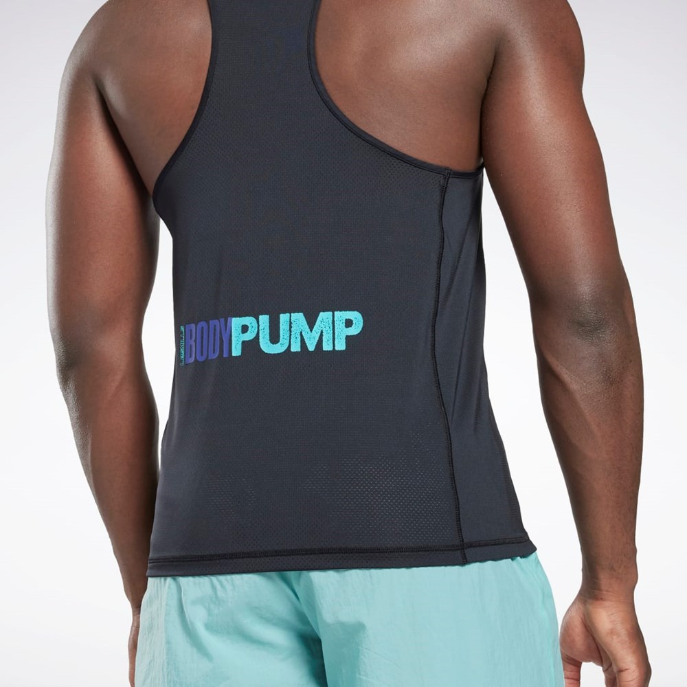 Reebok Les Mills® BodyPump® ACTIVCHILL Singlet Mustat | LMAUVF-782