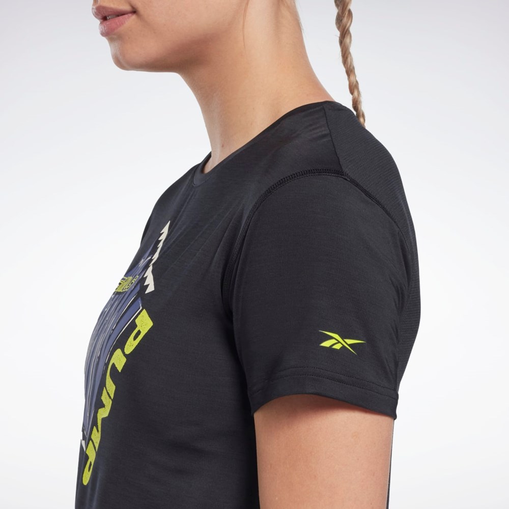 Reebok Les Mills® BodyPump® ACTIVCHILL Urheilulliset Tee Mustat | MVIDHJ-546