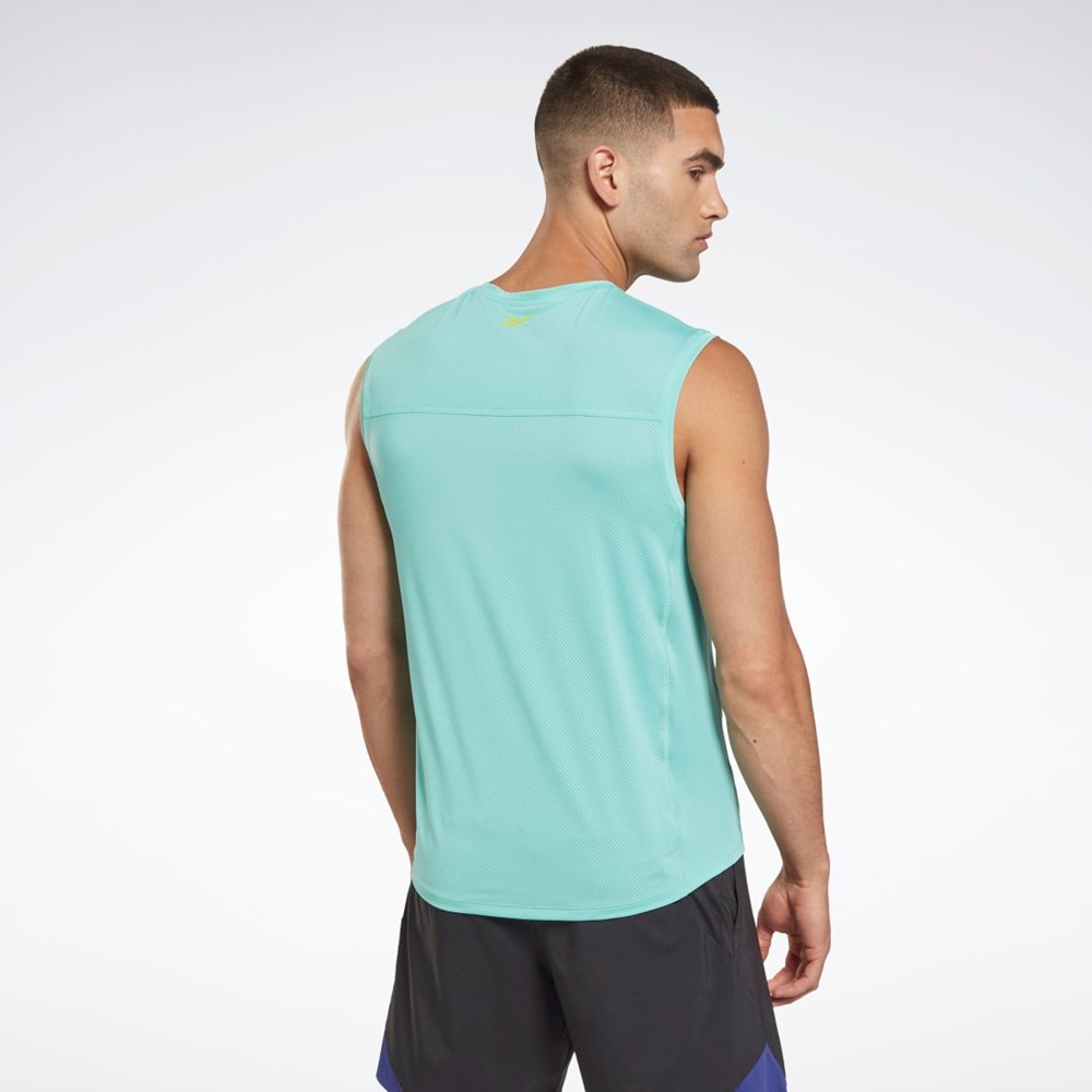 Reebok Les Mills® BodyPump® Activchill Tank Top Semi Classic Teal | MYNTHV-520