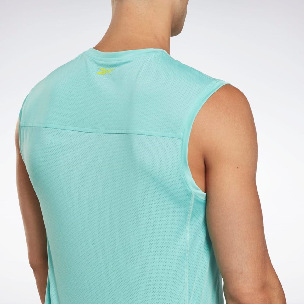 Reebok Les Mills® BodyPump® Activchill Tank Top Semi Classic Teal | MYNTHV-520