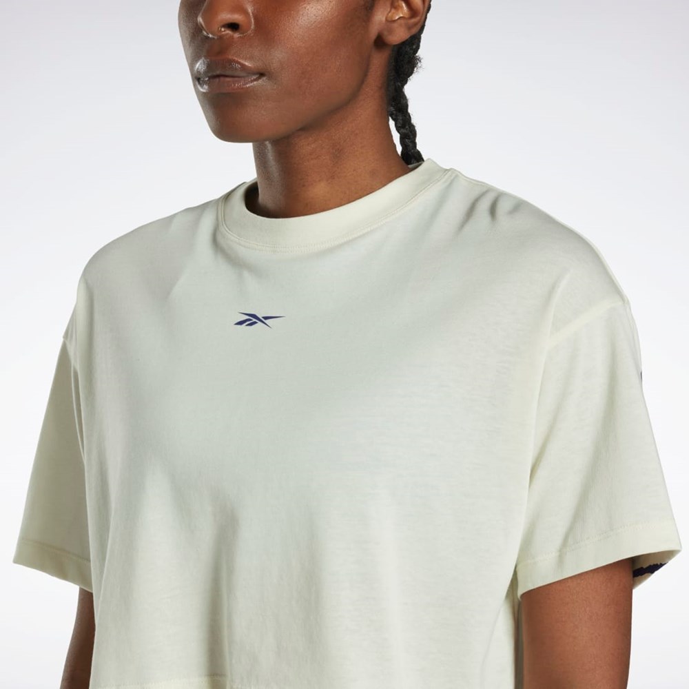 Reebok Les Mills® Crop T-Shirt Valkoinen | QSTHFV-195