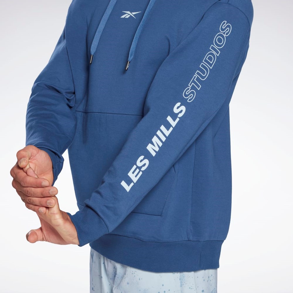 Reebok Les Mills® DreamBlend Puuvilla Hoodie Sininen | OWMZEF-756