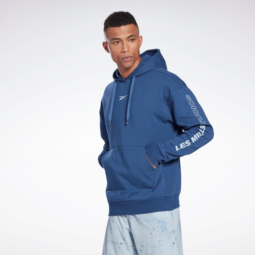 Reebok Les Mills® DreamBlend Puuvilla Hoodie Sininen | OWMZEF-756