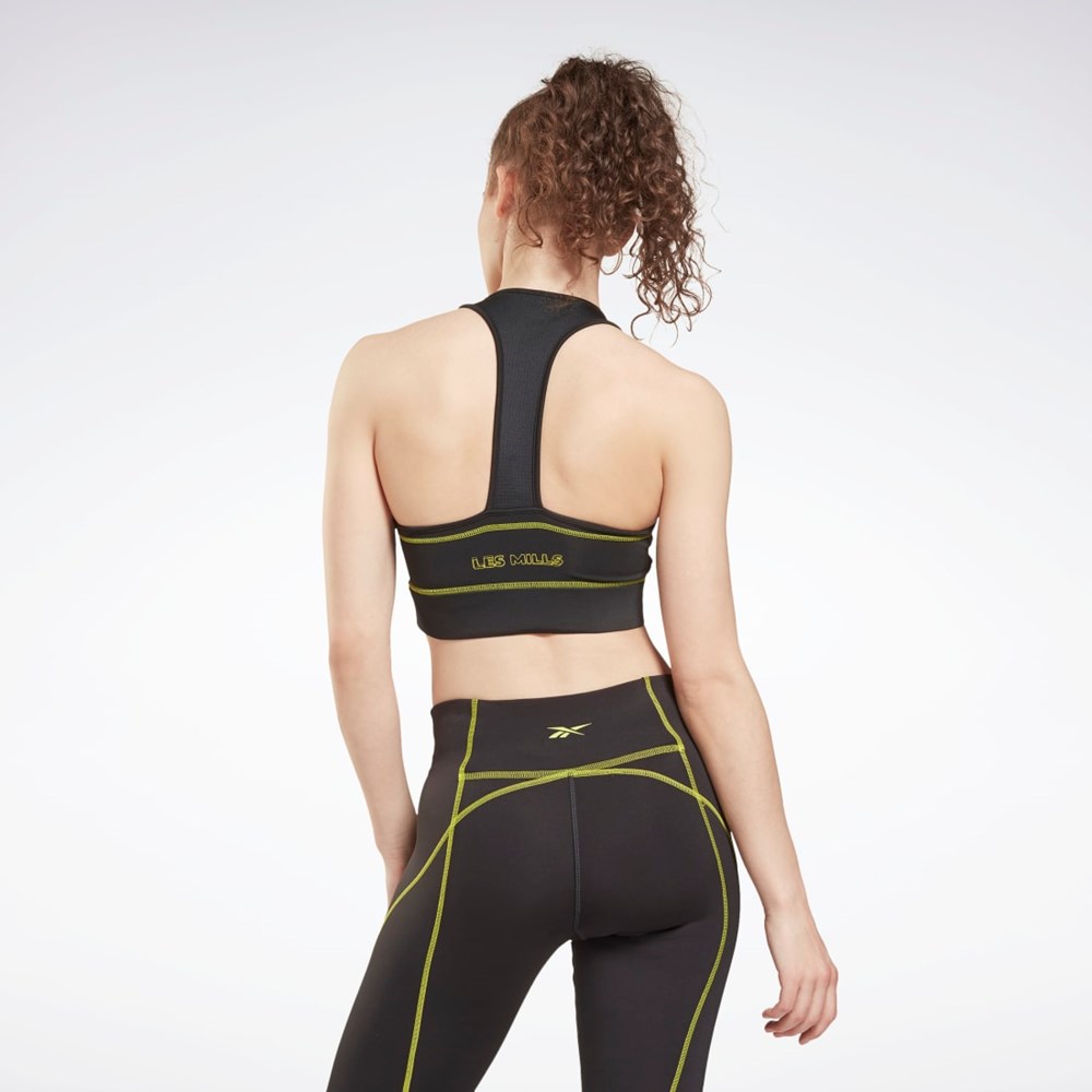 Reebok Les Mills® High-Neck Sports Bra Mustat | VDGJAK-267