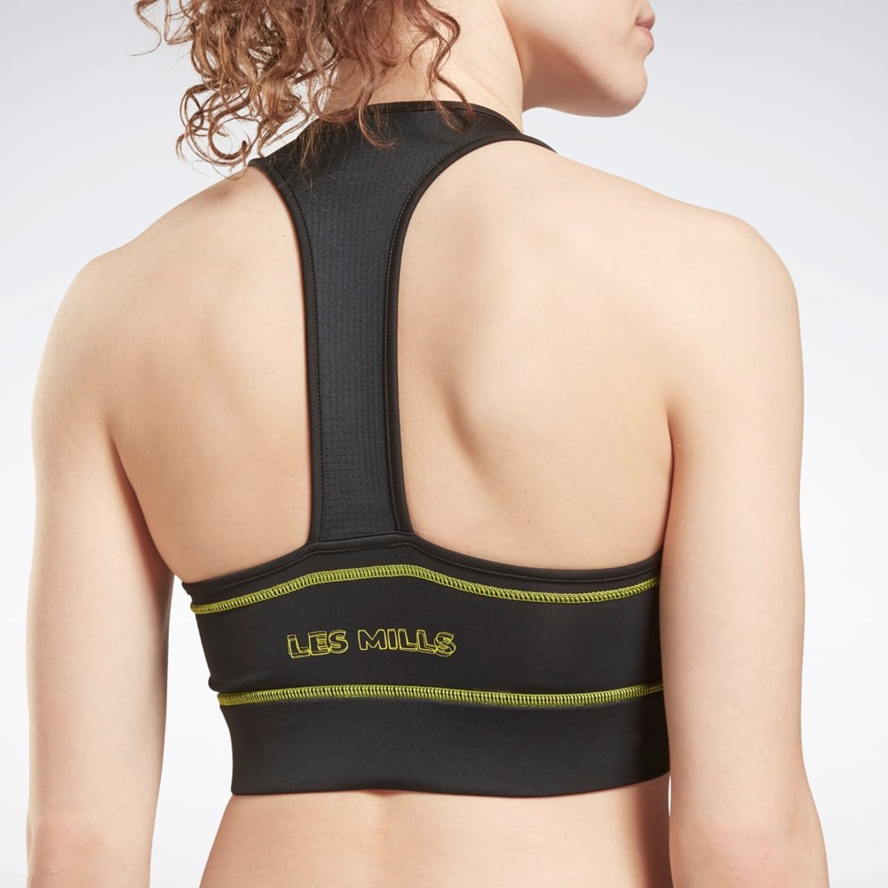 Reebok Les Mills® High-Neck Sports Bra Mustat | VDGJAK-267
