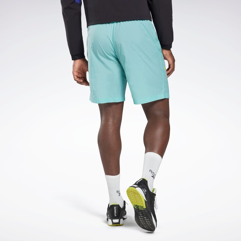 Reebok Les Mills® Kevyet Woven Shorts Semi Classic Teal | TYLNEG-657