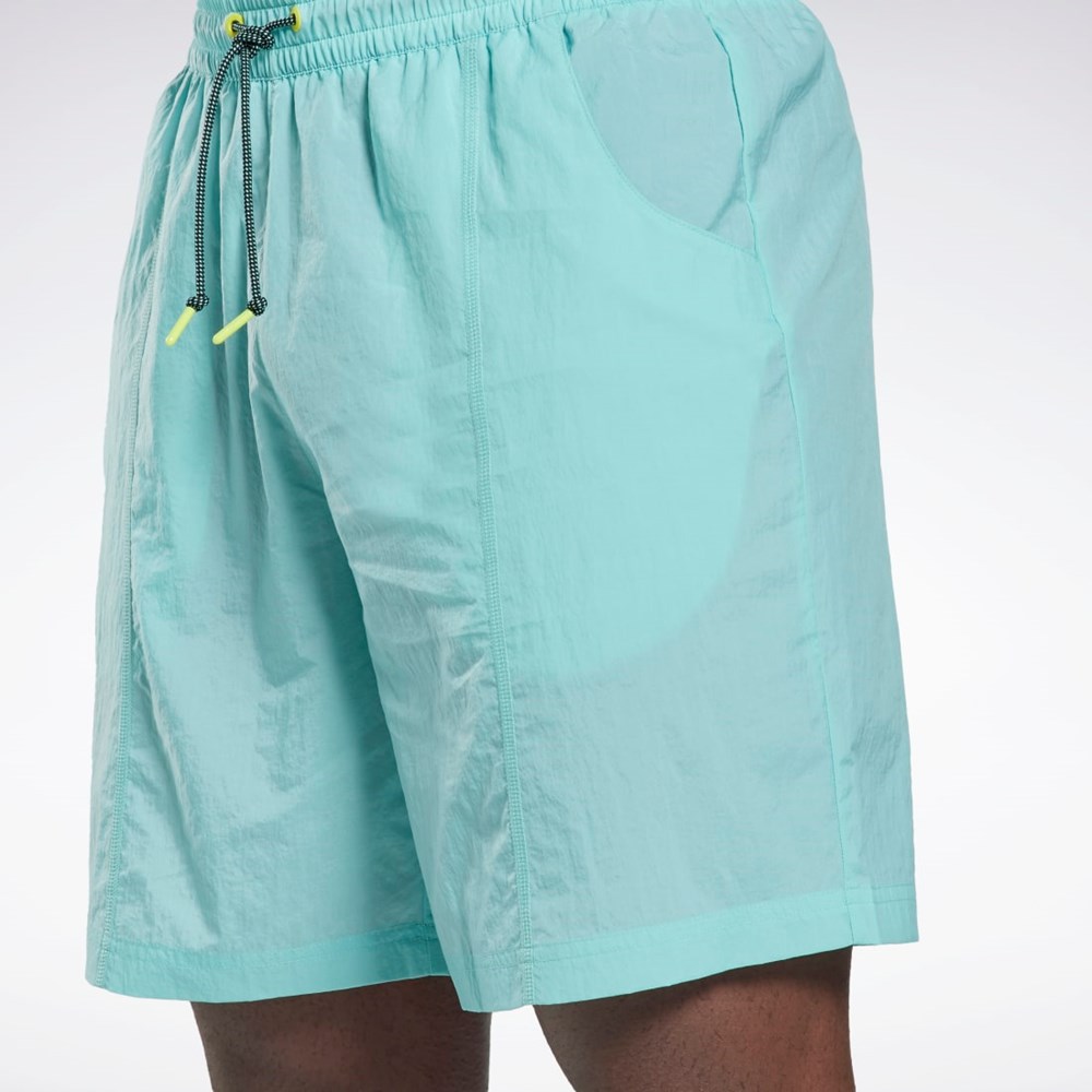Reebok Les Mills® Kevyet Woven Shorts Semi Classic Teal | TYLNEG-657
