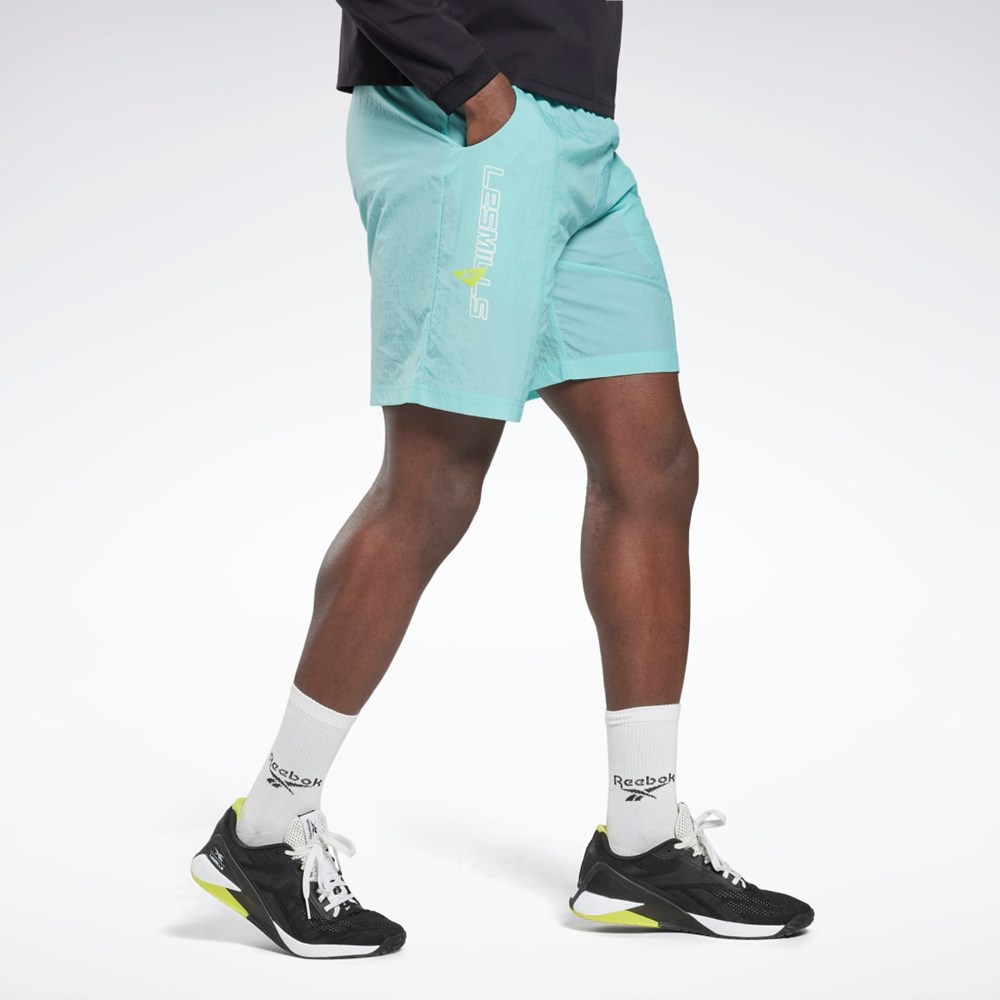 Reebok Les Mills® Kevyet Woven Shorts Semi Classic Teal | TYLNEG-657