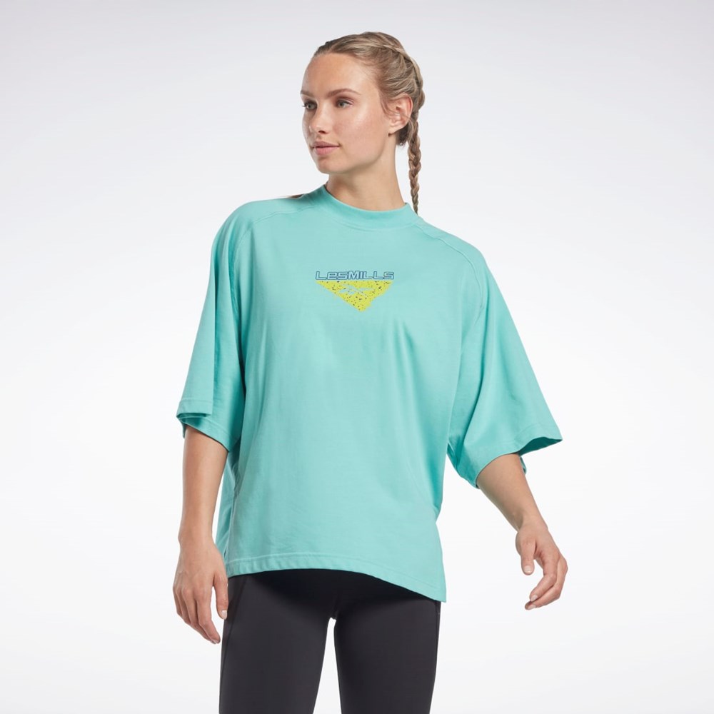 Reebok Les Mills® Layering T-Shirt Semi Classic Teal | WAFDRB-345