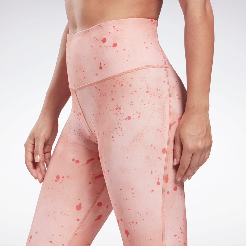 Reebok Les Mills® Lux Bold High-Waisted Printed Tights Koralli | JFHKZL-517