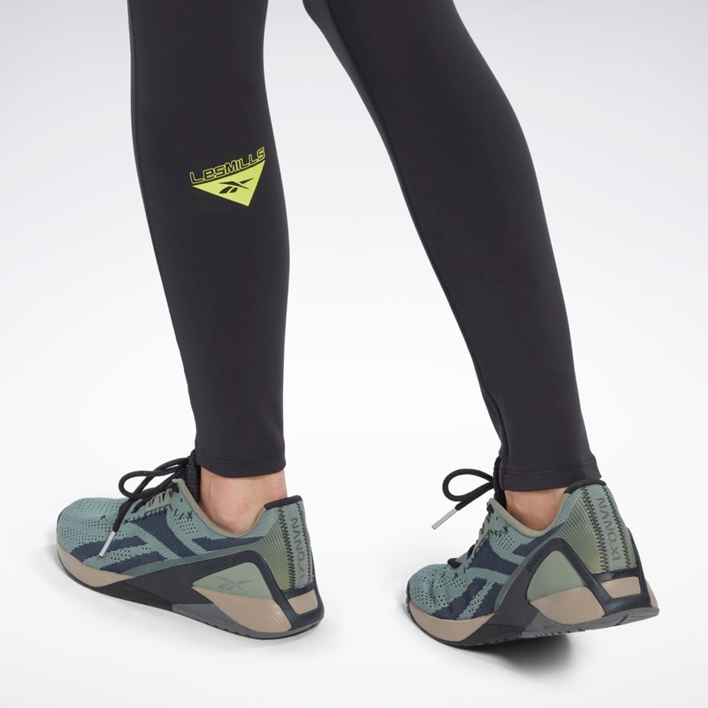 Reebok Les Mills® Lux Vector Graafinen Leggings Mustat | AYQDTW-923