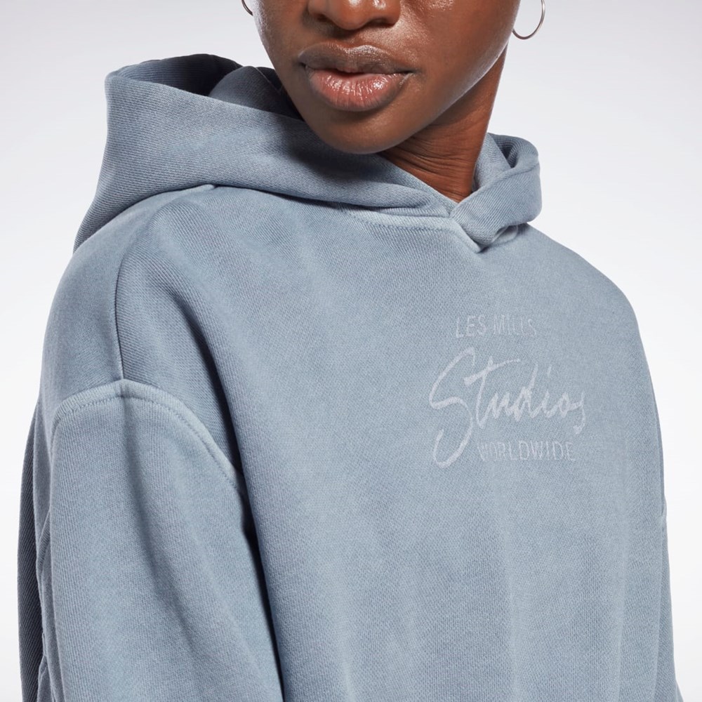 Reebok Les Mills® Natural Dye Crop Hoodie Harmaat | VPHBJL-438