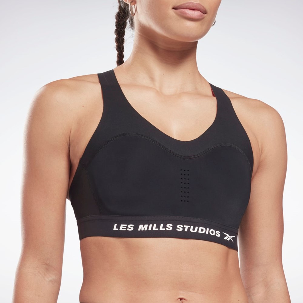Reebok Les Mills® PureMove Plus Sports Bra Mustat | CTXEYH-503