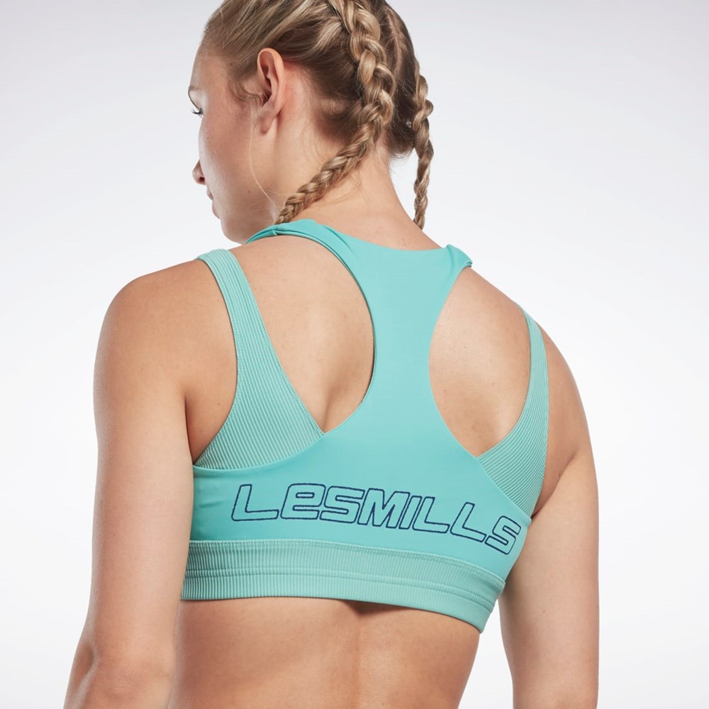 Reebok Les Mills® Rib Cropped Tank Top Semi Classic Teal | TRUYCB-872