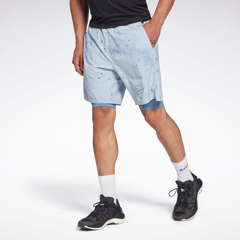 Reebok Les Mills® Strength Two-in-One Shorts Harmaat | YXLWUZ-789