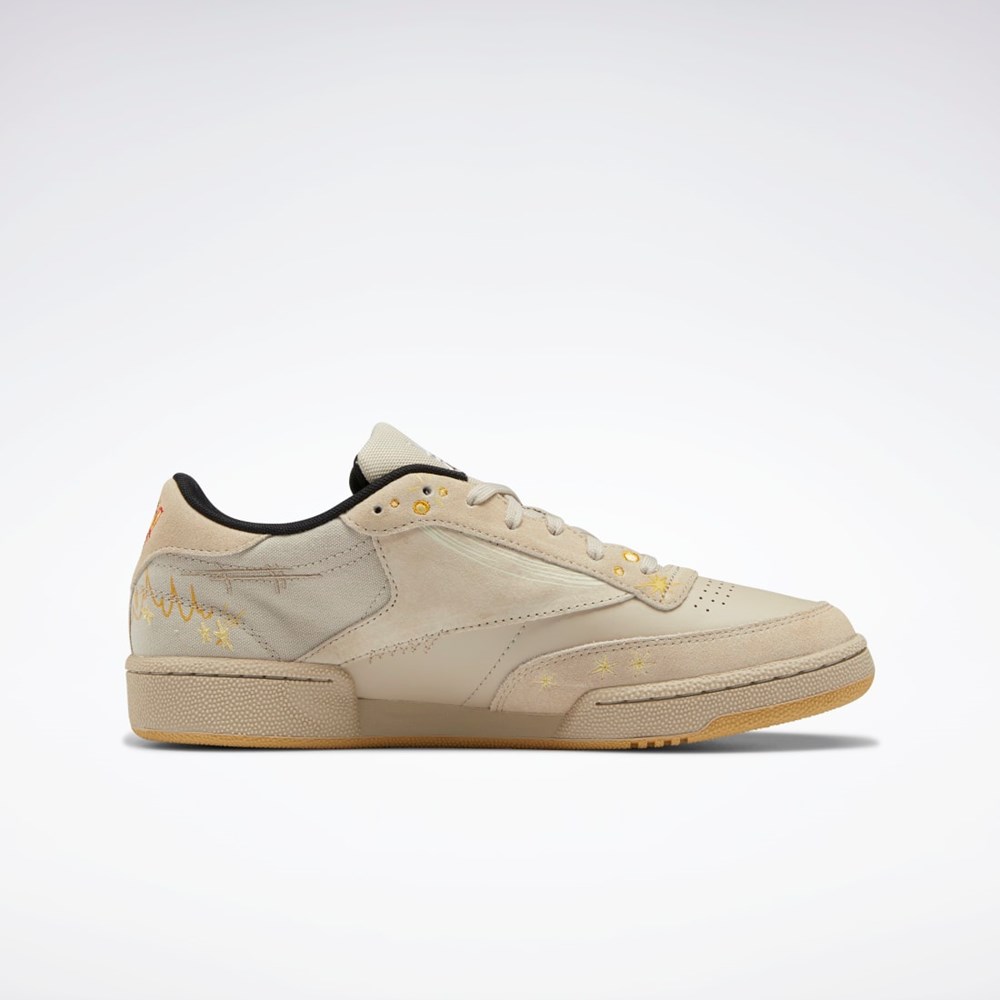 Reebok Looney Tunes Club C 85 Shoes Mustat | TNJWLQ-976