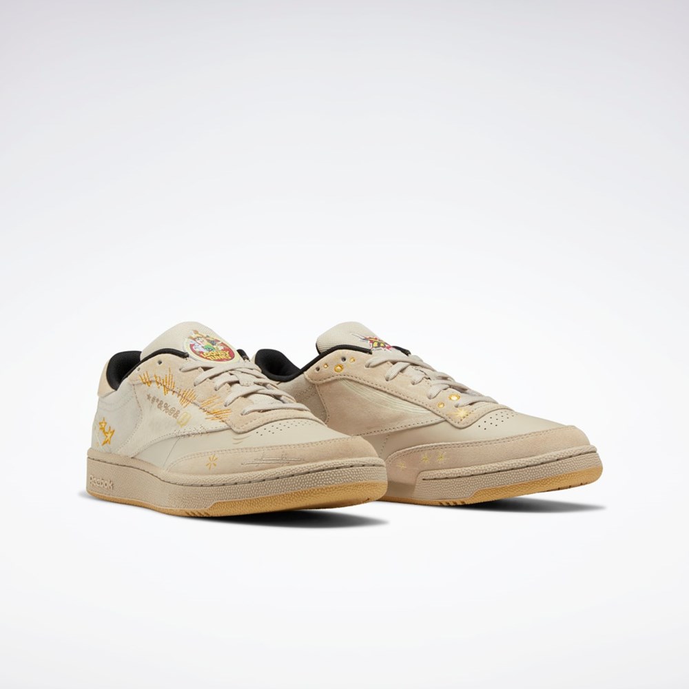 Reebok Looney Tunes Club C 85 Shoes Mustat | TNJWLQ-976
