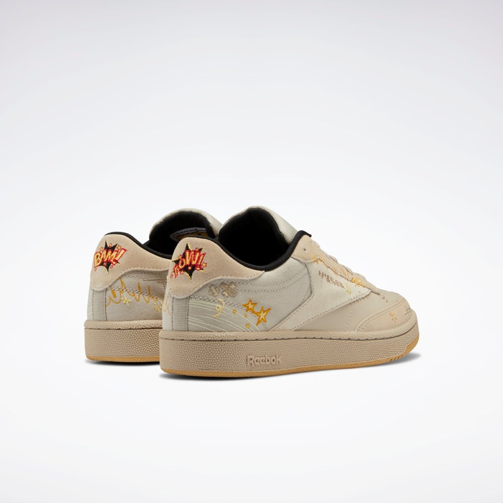 Reebok Looney Tunes Club C 85 Shoes Mustat | TNJWLQ-976