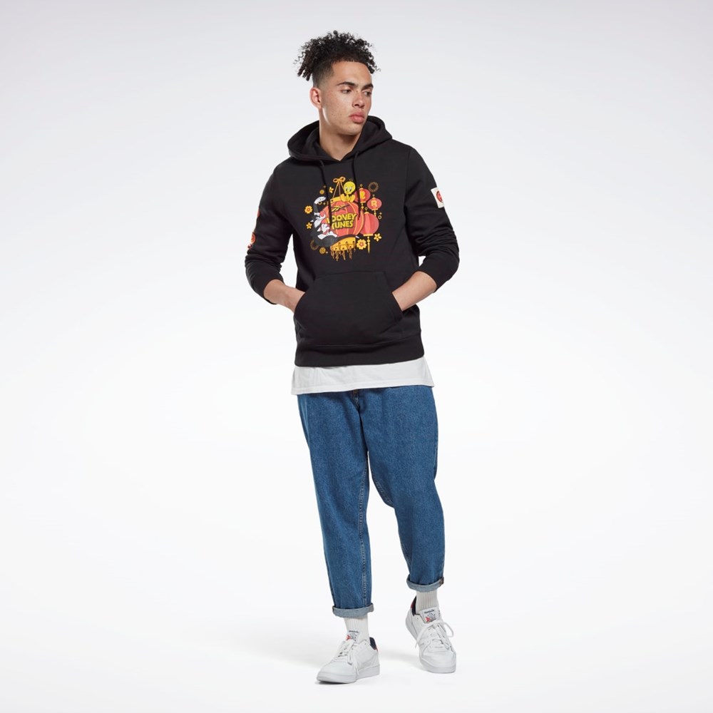 Reebok Looney Tunes Hupullinen Sweatshirt Mustat | CUHJAB-895