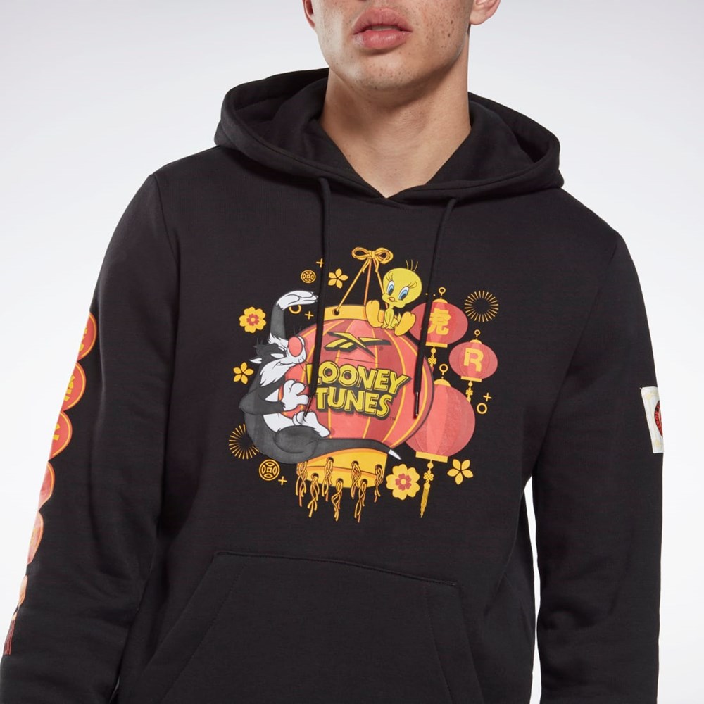 Reebok Looney Tunes Hupullinen Sweatshirt Mustat | CUHJAB-895