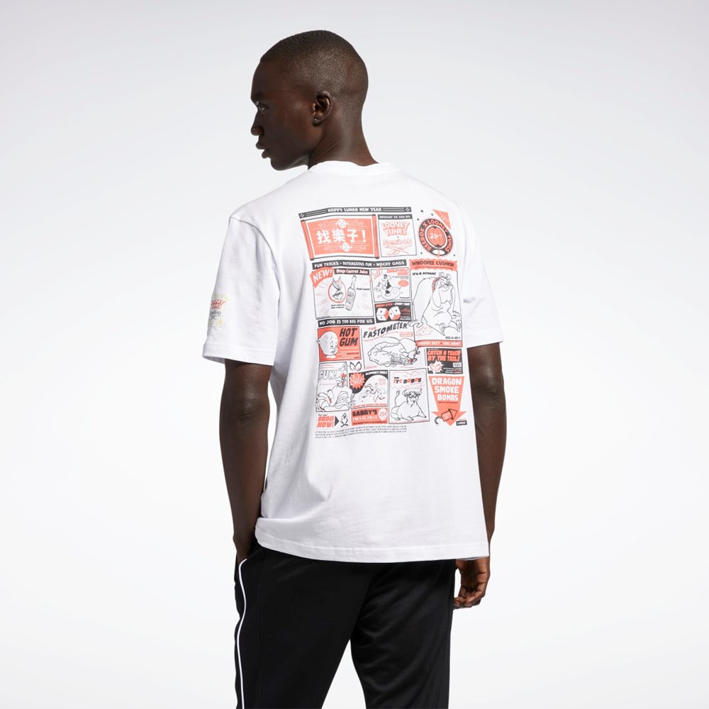 Reebok Looney Tunes T-Shirt Valkoinen | OFWDVQ-892