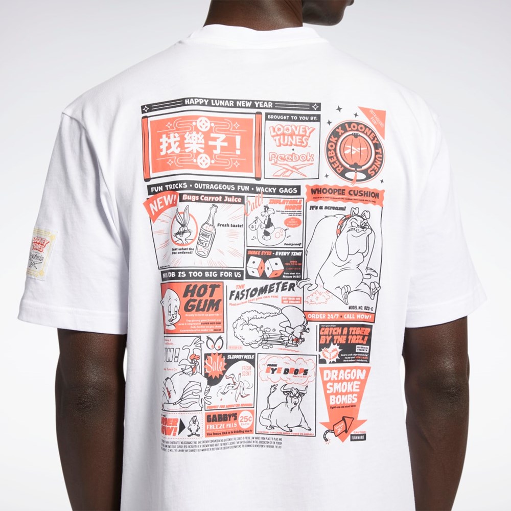 Reebok Looney Tunes T-Shirt Valkoinen | OFWDVQ-892