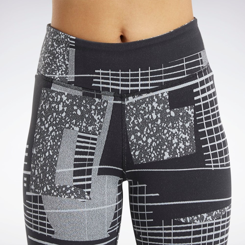 Reebok Lux 3/4 Length 2 Leggings Mustat Harmaat | KHSTGI-037